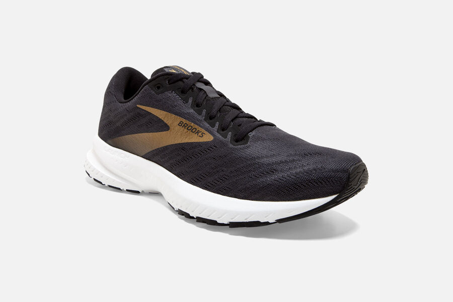 Brooks Running Shoes - Launch 7 Road Mens - Black/Gold - ISO-041785